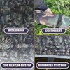 image:imageOnewind 1210 ft Camo Camping Tarp Billow Tarp Shelter Lightweight Waterproof Hammock Rainfly for Stealth Camping Army Military Bushcraft Easy to Setup with Tent Pegs and Guyline CamouflageCamo