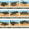 image:imageOnewind 1210 ft Camo Camping Tarp Billow Tarp Shelter Lightweight Waterproof Hammock Rainfly for Stealth Camping Army Military Bushcraft Easy to Setup with Tent Pegs and Guyline CamouflageOd Green10