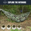 image:imageOnewind Camping Hammock Ultralight Portable Hammock with Adjustable Ridgeline Outdoor Hammock 20D Ripstop Nylon with 2  12Ft Tree Strap Ideal for Camping Hiking BackpackingCamosingle Layer