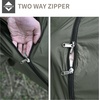 image:imageOnewind Premium Hammock Wind Sock Hammock end Wind Block Lightweight and WindResistant Underquilt Protector for Winter and Cold Weather Protection Backpacking CamouflageZipperod Green