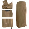 image:imageonewind Rain Skirt Half Poncho Waterproof Ultralight Nylon Rain Kilt Windproof Rainwear Liner for Riding Camping HikingBrown
