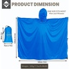 image:imageonewind Hooded Rain Poncho Silnylon Rain Coat Versatile Survival Shelter Waterproof Breathable Lightweight PonchoBlue9856 250cm142cm