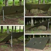 image:imageonewind Hooded Rain Poncho Silnylon Rain Coat Versatile Survival Shelter Waterproof Breathable Lightweight PonchoOd Green9856 250cm142cm