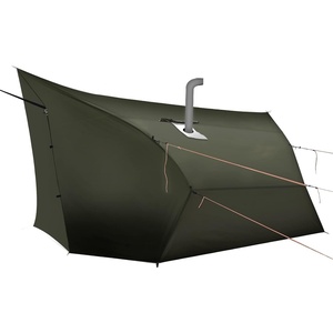 image:imageOnewind 1210 ft Camo Camping Tarp Billow Tarp Shelter Lightweight Waterproof Hammock Rainfly for Stealth Camping Army Military Bushcraft Easy to Setup with Tent Pegs and Guyline CamouflageOd Greenhot Tent