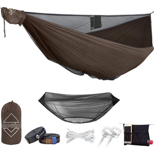 image:imageOnewind Premium 12 Camping Double Hammock with Tree Straps and Bug Net for Travel Camping Backpacking and HikingBrown