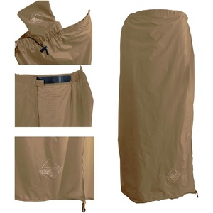 image:imageonewind Rain Skirt Half Poncho Waterproof Ultralight Nylon Rain Kilt Windproof Rainwear Liner for Riding Camping HikingBrown