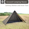 image:imageOnewind Lightweight Poncho Shelter Solitary Shelter Cape Silnylon Emergency Survival Shelter Ultralight Minimalist Shelter for Camping Hiking Backpacking Bug Out BagBlackInner Tent