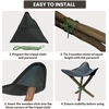 image:imageonewind 3 PCS Portable Camping Chair Cover DIY Tripod Stool Pad for Outdoor Camping Walking Hunting Supports 225 lbs Sticks Not Included