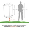 image:imageonewind Portable Privacy Shower Tent with Pole Ultralight Camping Shower Shelter Portable Toilet Tent Bathroom Tent Privacy Changing Dressing Room for Outdoor Use Camping Hiking Backpackingwithout Pole