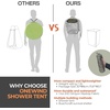 image:imageonewind Portable Privacy Shower Tent with Pole Ultralight Camping Shower Shelter Portable Toilet Tent Bathroom Tent Privacy Changing Dressing Room for Outdoor Use Camping Hiking BackpackingWith Pole