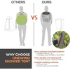 image:imageonewind Portable Privacy Shower Tent with Pole Ultralight Camping Shower Shelter Portable Toilet Tent Bathroom Tent Privacy Changing Dressing Room for Outdoor Use Camping Hiking Backpackingwithout Pole