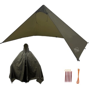image:imageOnewind Lightweight Poncho Shelter Solitary Shelter Cape Silnylon Emergency Survival Shelter Ultralight Minimalist Shelter for Camping Hiking Backpacking Bug Out BagOd GreenShelter Only
