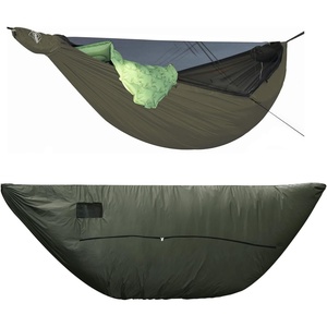 image:imageonewind 11ft Double Layer Hammock with Bugnet and Windsock Hammock Winter Sock for Portable Camping Hammock