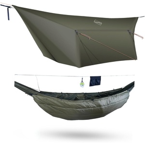 image:imageonewind 12ft Hammock Tarp and Underquilt Ultralight Silnylon Tarp and Hammock Underquilt for Camping Hiking Backpacking