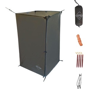 image:imageonewind Portable Privacy Shower Tent with Pole Ultralight Camping Shower Shelter Portable Toilet Tent Bathroom Tent Privacy Changing Dressing Room for Outdoor Use Camping Hiking Backpackingwithout Pole