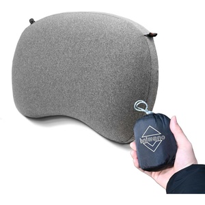 image:imageonewind Ultralight Camping Hammock Pillow Soft Inflatable Traval Pillow Compact Compressible Lightweight Pillow Ergonomic Neck Air Pillow with Storage Bag for Backpacking Camping Hiking Gery
