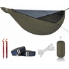 image:imageOnewind 11ft Camping Hammock with Mosquito Net and Adjustable Ridgeline Lightweight Portable Double Hammock with Tree Straps and Bug Net Ideal for Camping Hiking Backpacking Coyote BrownOd Green