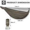 image:imageOnewind 11ft Camping Hammock with Mosquito Net and Adjustable Ridgeline Lightweight Portable Double Hammock with Tree Straps and Bug Net Ideal for Camping Hiking Backpacking Coyote BrownOd Green Wth Wind Sock