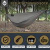 image:imageOnewind 11ft Camping Hammock with Mosquito Net and Adjustable Ridgeline Lightweight Portable Double Hammock with Tree Straps and Bug Net Ideal for Camping Hiking Backpacking Coyote BrownOd Green Wth Wind Sock