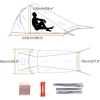 image:imageOnewind Ultralight One Person Camping Tent with Bugnet Rainfly Poles  Silnylon Tent 40D Nylon Floor 3 Season for Hiking Backpacking Fishing Rear rainprotected Window Footend Vent Mesh