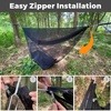 image:imageonewind Hammock Mosquito Net Single amp Double Camping Hammock Bug Netting No See Ums Net 360 Degree Insect Protection Alternative for Onewind Bottom Entry HammockBlack  With Floor