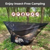 image:imageonewind Hammock Mosquito Net Single amp Double Camping Hammock Bug Netting No See Ums Net 360 Degree Insect Protection Alternative for Onewind Bottom Entry HammockBlack  With Floor