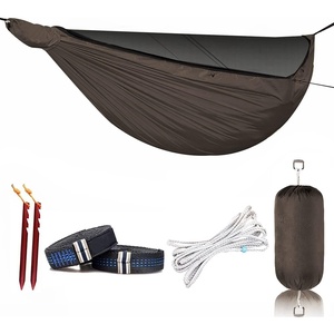 image:imageOnewind 11ft Camping Hammock with Mosquito Net and Adjustable Ridgeline Lightweight Portable Double Hammock with Tree Straps and Bug Net Ideal for Camping Hiking Backpacking Coyote BrownBrown