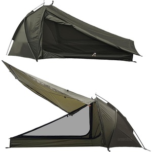 image:imageOnewind Ultralight One Person Camping Tent with Bugnet Rainfly Poles  Silnylon Tent 40D Nylon Floor 3 Season for Hiking Backpacking Fishing Rear rainprotected Window Footend Vent Mesh