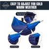 image:imageonewind Double Hammock Underquilt Warm Insulation Ultralight 34 Season Camping Quilt Portable for Hiking BackpackingNavy Blue