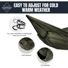image:imageonewind Double Hammock Underquilt Warm Insulation Ultralight 34 Season Camping Quilt Portable for Hiking BackpackingOd Green