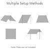 image:imageonewind 6x8 ft Camping Tarp 70D Nylon Survival Shelter OD Green  4000mm Waterproof Ultralight Emergency Shelter Tent Footprint Ground Sheet For Backpacking Hiking Camping Picnic 16oz460g