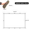 image:imageonewind 6x8 ft Camping Tarp 70D Nylon Survival Shelter OD Green  4000mm Waterproof Ultralight Emergency Shelter Tent Footprint Ground Sheet For Backpacking Hiking Camping Picnic 16oz460g