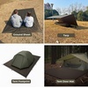 image:imageonewind 6x8 ft Camping Tarp 70D Nylon Survival Shelter OD Green  4000mm Waterproof Ultralight Emergency Shelter Tent Footprint Ground Sheet For Backpacking Hiking Camping Picnic 16oz460g