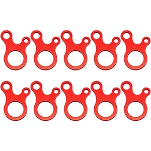 image:imageonewind Aluminum Alloy Guyline Cord Adjuster Tent Tensioners Rope Adjuster for Tent Hiking Camping 10Pack