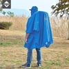 image:imageonewind Hooded Rain Poncho Waterproof Silnylon Versatile Survival ShelterBlue9856 250cm142cm