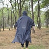 image:imageonewind Hooded Rain Poncho Waterproof Silnylon Versatile Survival ShelterDark Grey8956 226cm142cm
