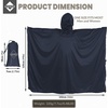 image:imageonewind Hooded Rain Poncho Waterproof Silnylon Versatile Survival ShelterDark Grey8956 226cm142cm