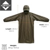 image:imageonewind Hooded Rain Poncho Waterproof Silnylon Versatile Survival ShelterOd Green With Backpack Cover41ft Height