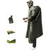 image:imageonewind Hooded Rain Poncho Waterproof Silnylon Versatile Survival ShelterOd Green10656 270cm140cm