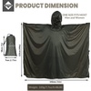 image:imageonewind Hooded Rain Poncho Waterproof Silnylon Versatile Survival ShelterOd Green8956 226cm142cm