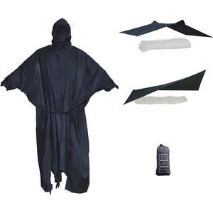 image:imageonewind Hooded Rain Poncho Waterproof Silnylon Versatile Survival ShelterDark Grey10667 270cm170cm